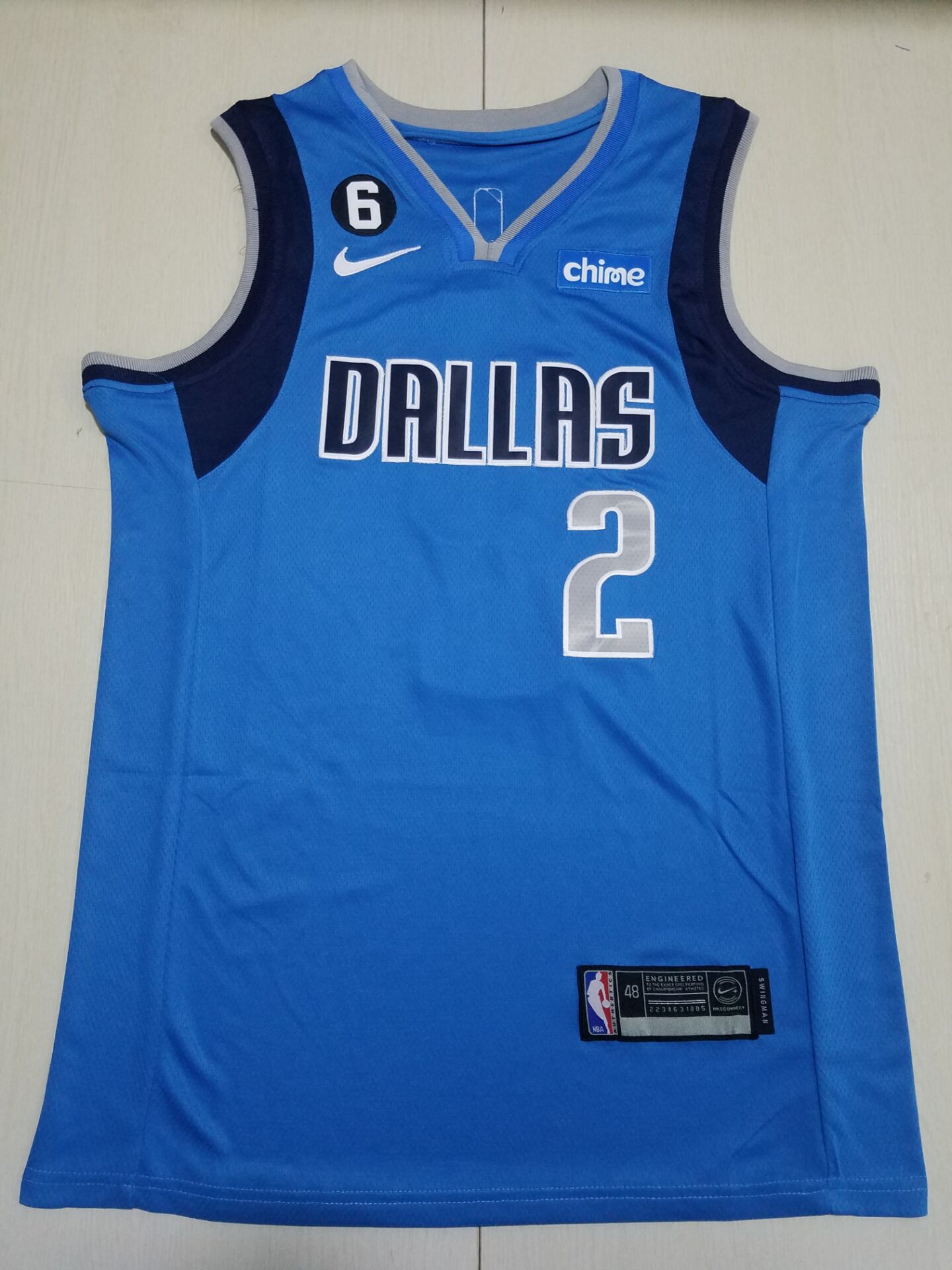 Men Dallas Mavericks #2 Irving Blue Nike Game 2023 NBA Jersey